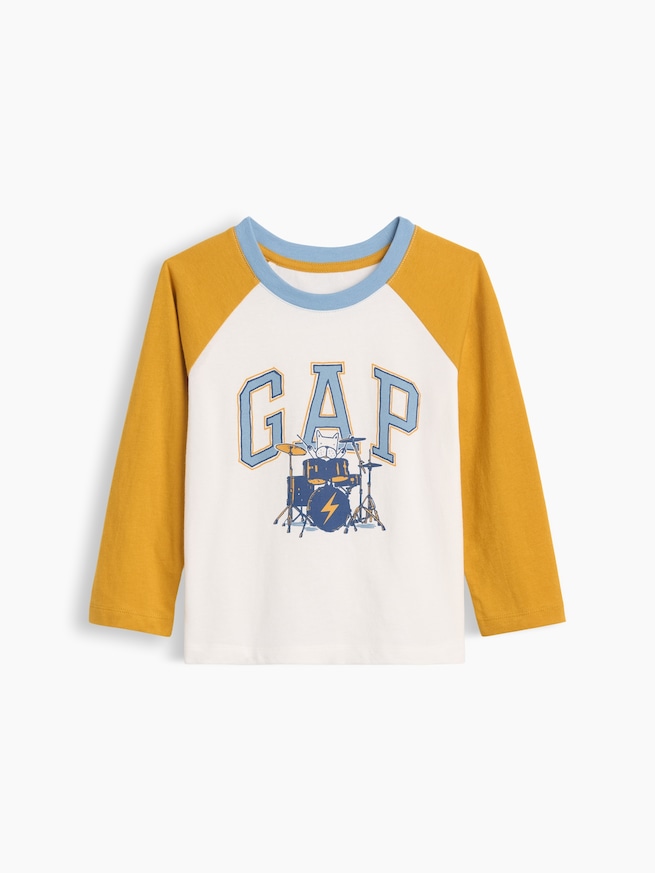 babyGap カラーブロック GAPロゴTシャツ-0