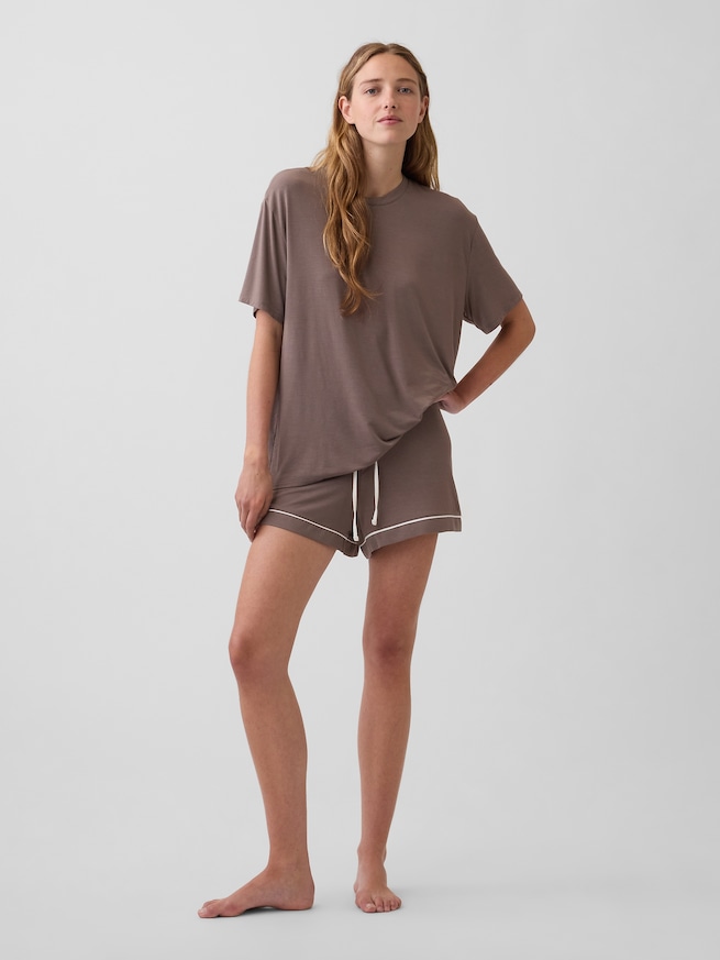 SoftMade ソフトメード モダール オーバーサイズ パジャマTシャツ-1