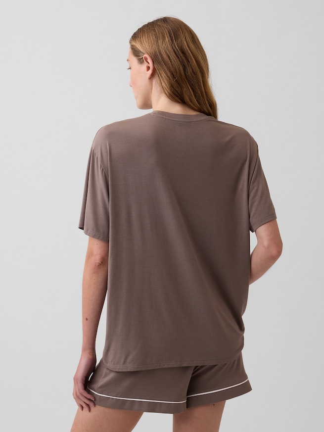 SoftMade ソフトメード モダール オーバーサイズ パジャマTシャツ-2