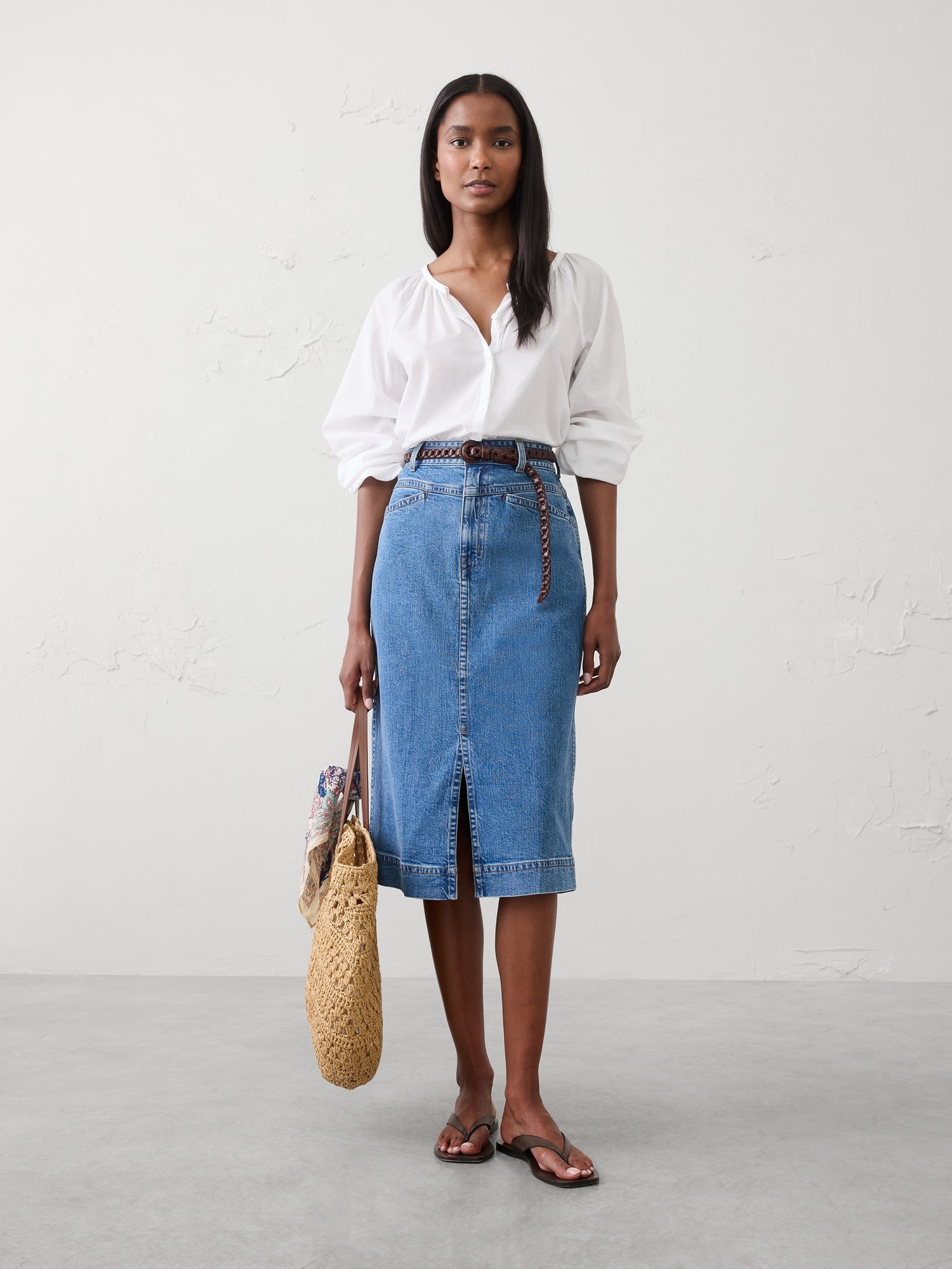Front Slit Skirt | Banana Republic Factory