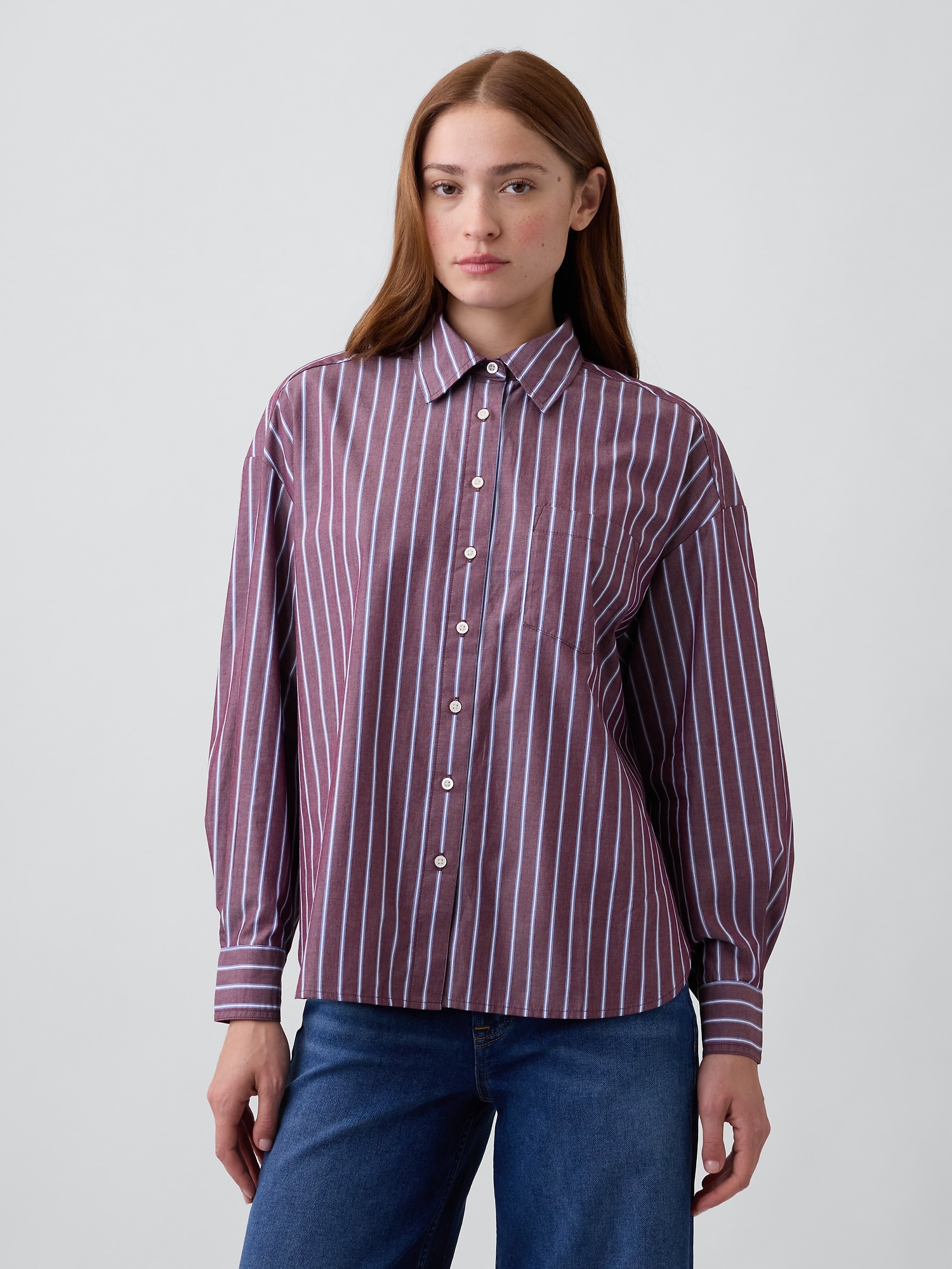 Oversized Shirt in Poplin