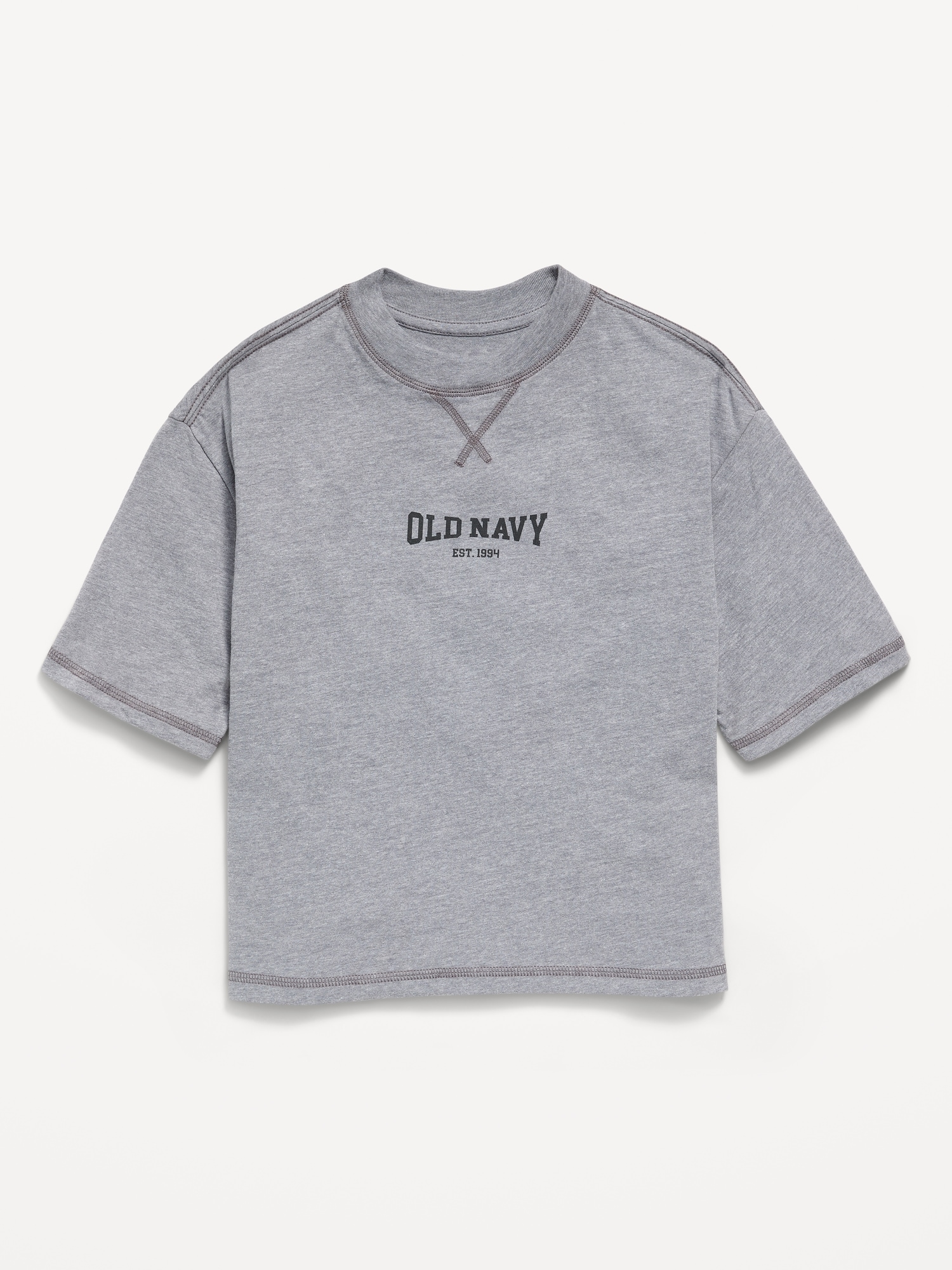 Short-Sleeve Boxy Logo Graphic T-Shirt for Boys