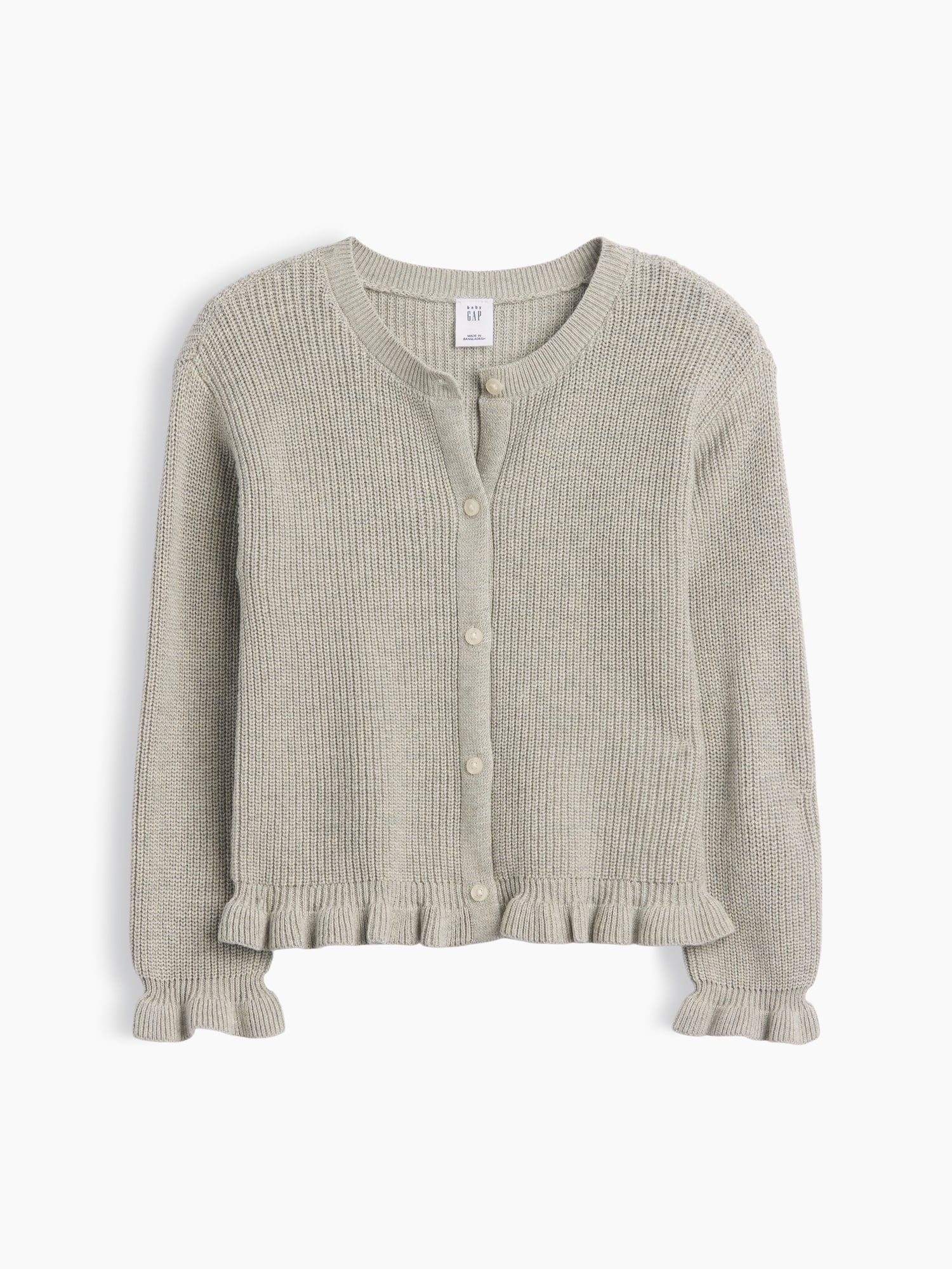 babyGap Shaker-Stitch Crewneck Cardigan