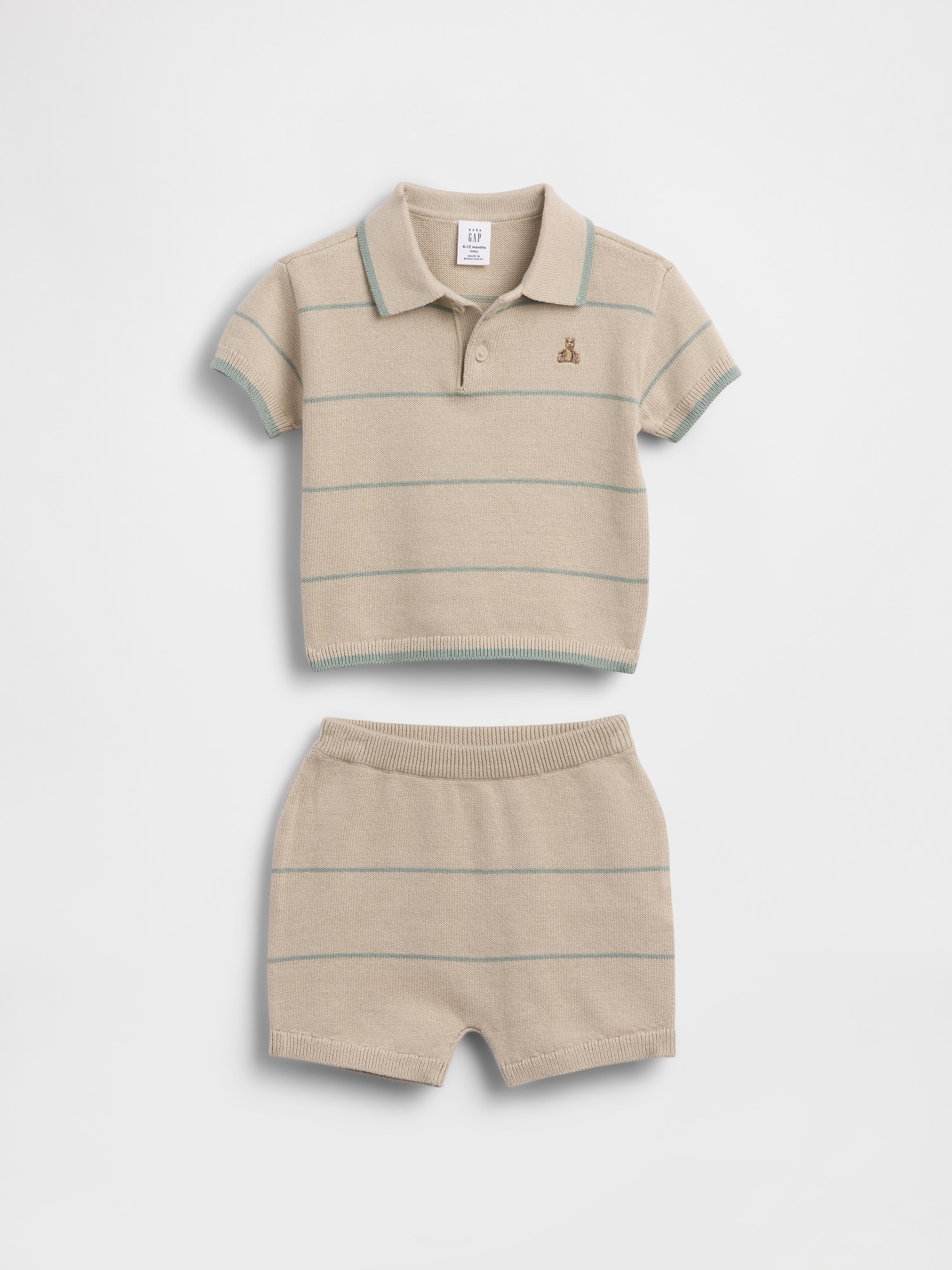 Baby Sweater Polo Stripe Outfit Set