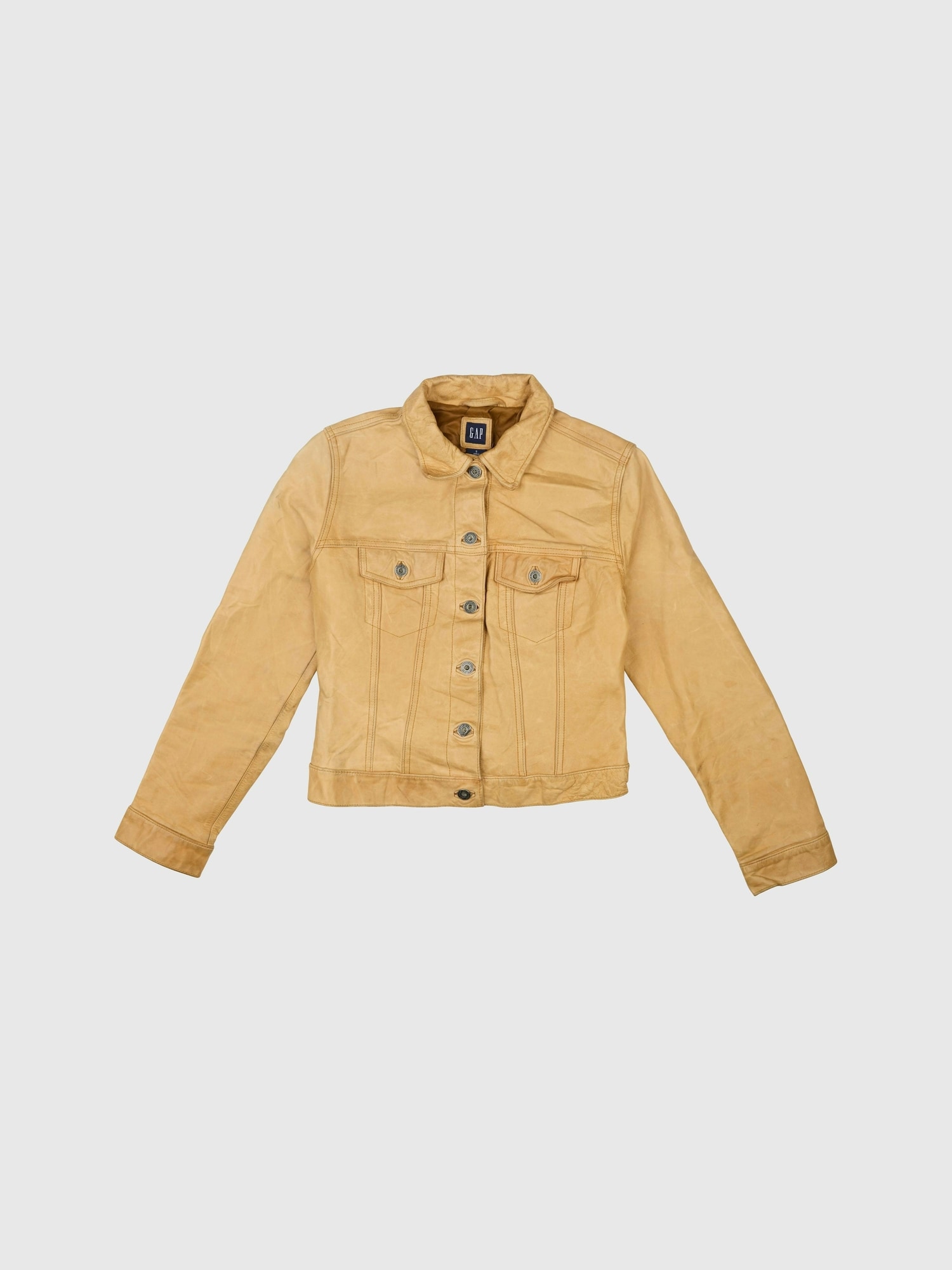 GapVintage Womens 2000 Leather Jacket - S