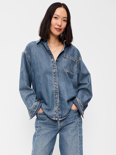 CHEMISIER BOYFRIEND SURDIMENSIONNÉ EN DENIM