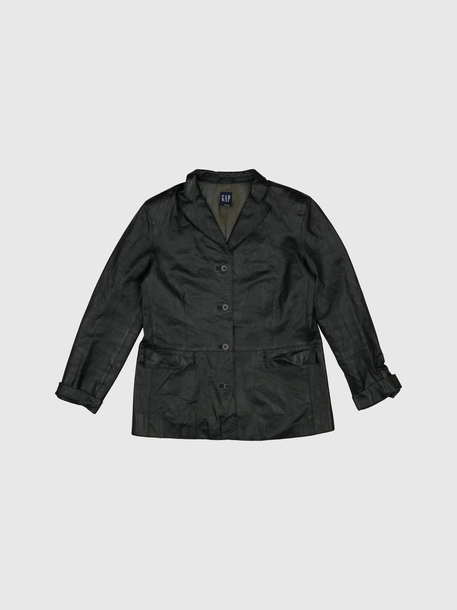 GapVintage Womens 90s Leather Jacket - L
