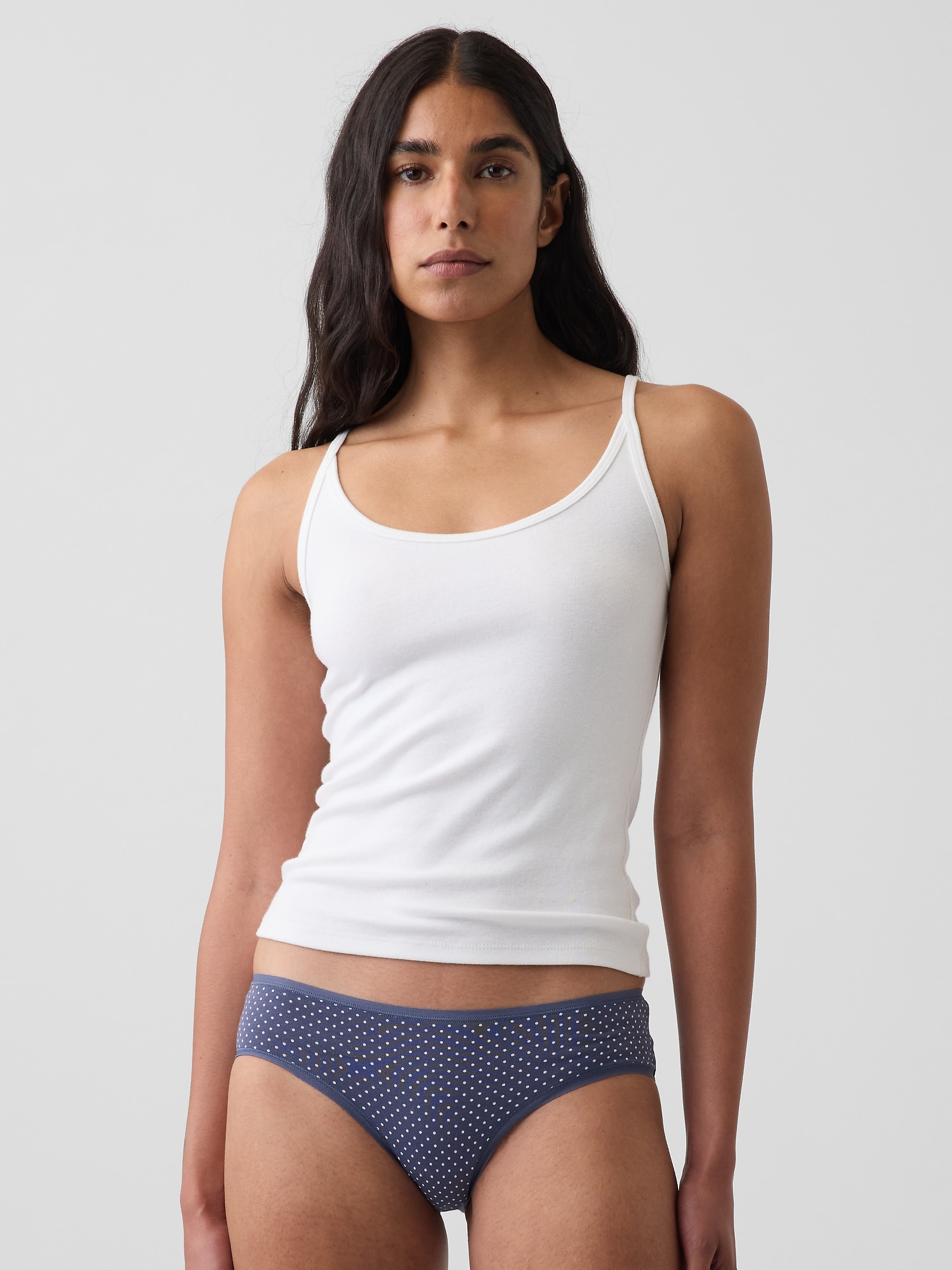 Gap Softest Organic Stretch Cotton Hipster In Blue With White Dots