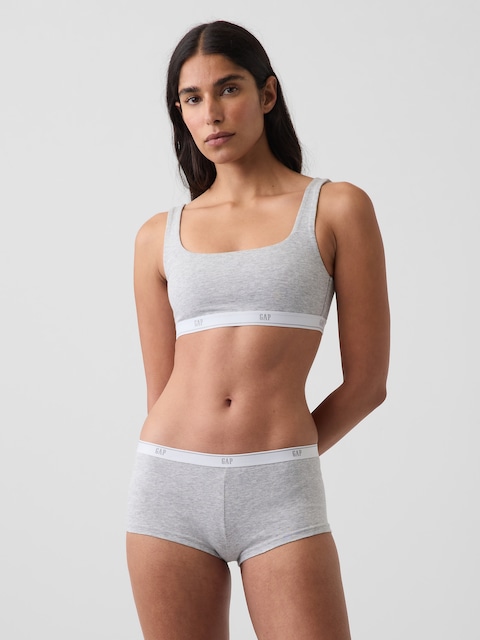 SOUTIEN-GORGE LÉGER EN COTON BIOLOGIQUE EXTENSIBLE ULTRA-DOUX AVEC LOGO GAP