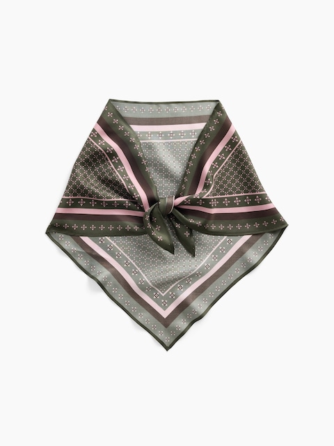 100% Silk Oversized Triangle Bandana Scarf
