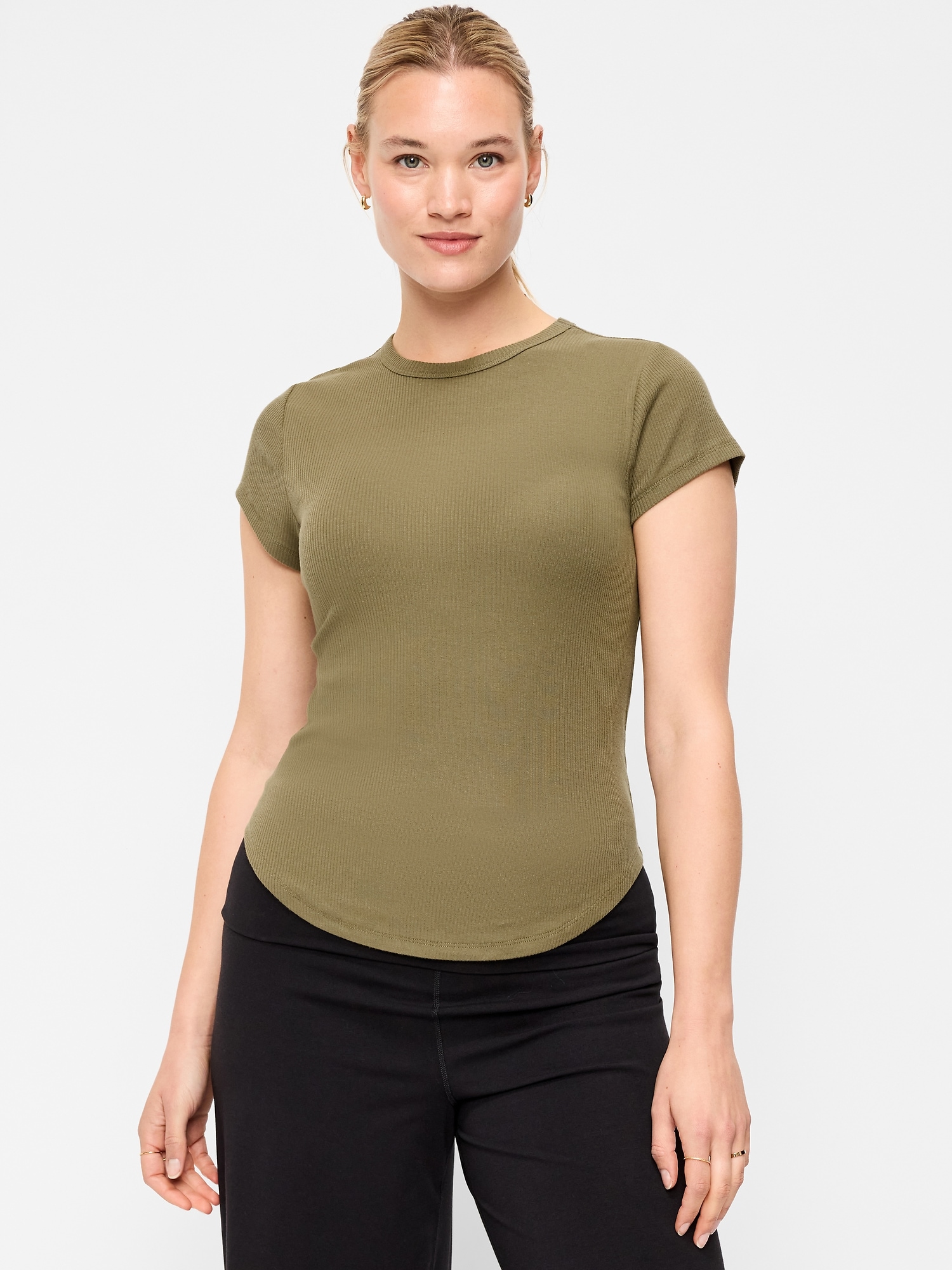 CloudLite Crew-Neck Ribbed Top