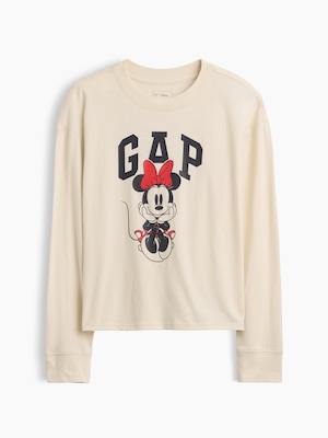 GapKids &times; ディズニー ミニーマウス オーバーサイズ GAPロゴTシャツ