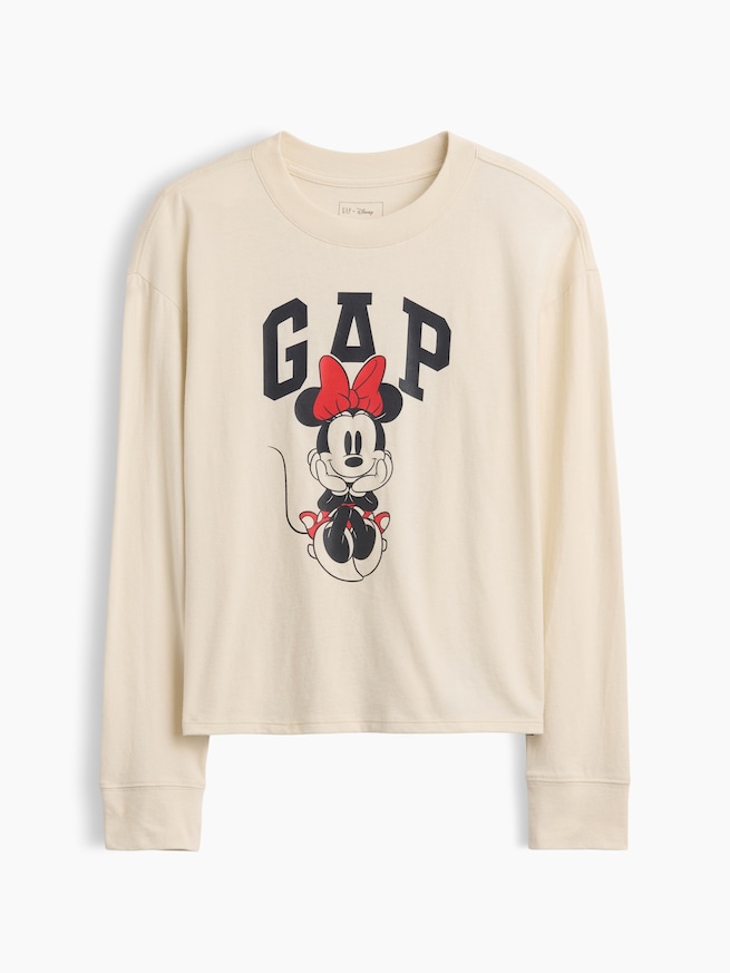 GapKids &times; ディズニー ミニーマウス オーバーサイズ GAPロゴTシャツ-0