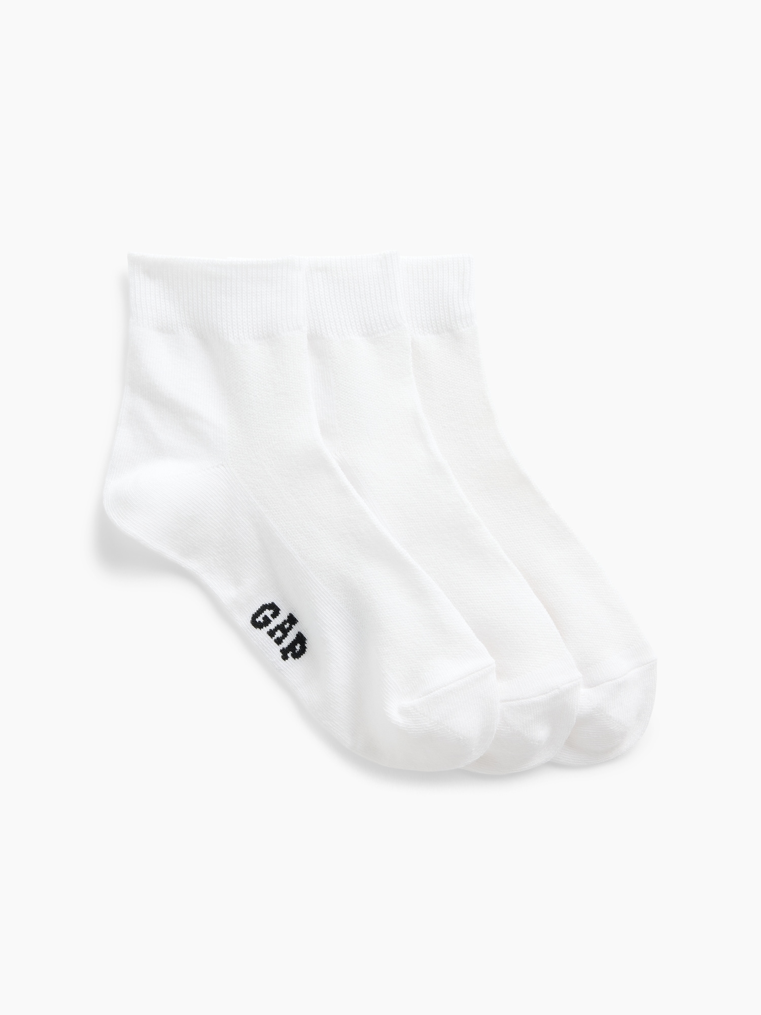 Kids Gap Logo Quarter Crew Socks (3-Pack)