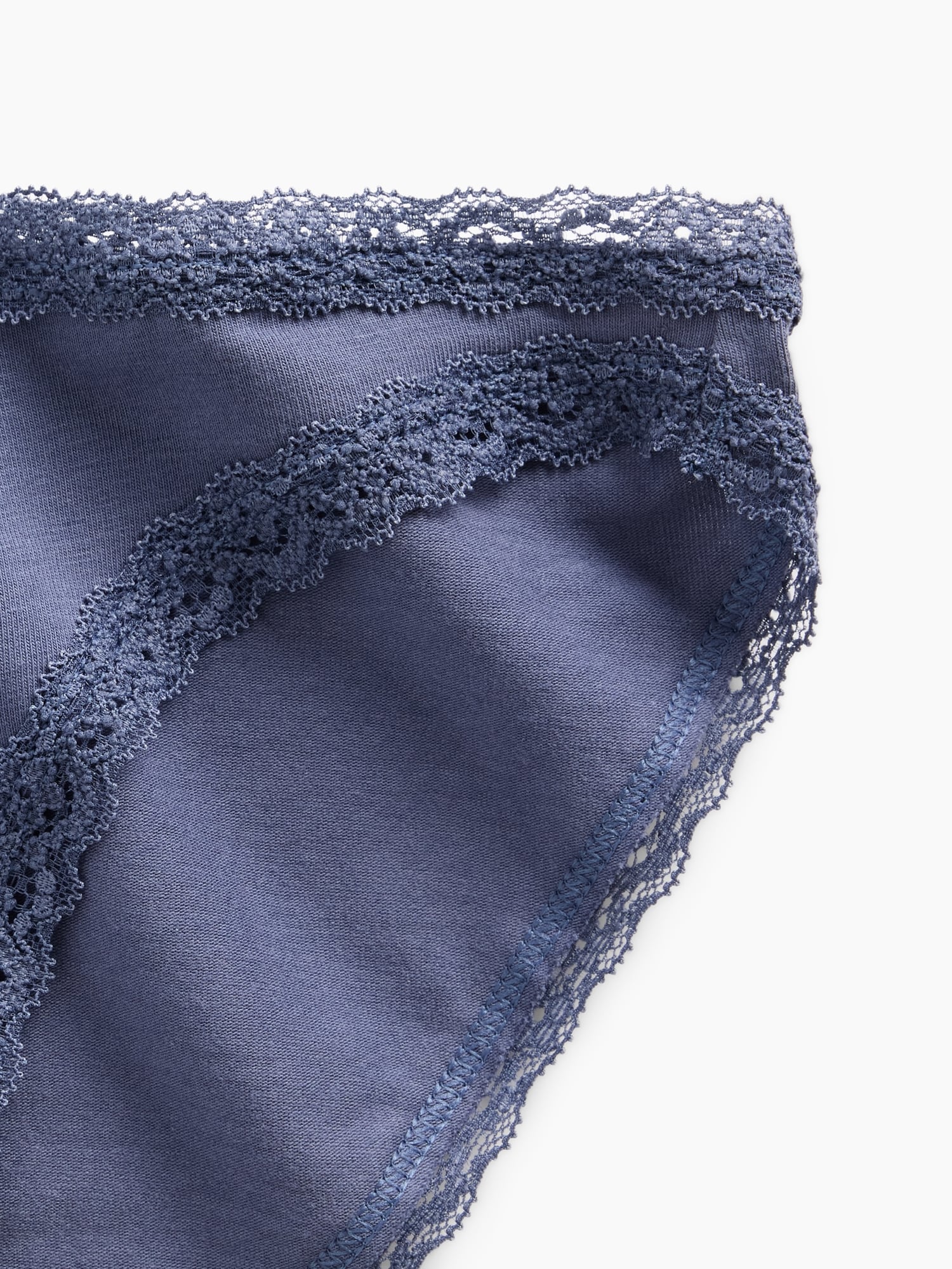 MadeSoft Organic Stretch Cotton Lace-Trim Bikini