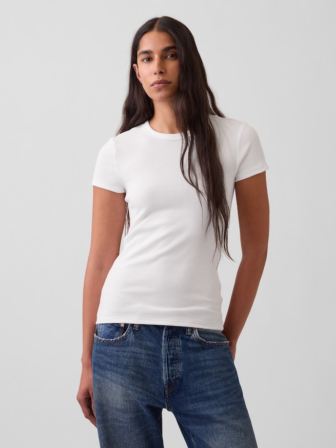 モダン クルーネックTシャツ-0