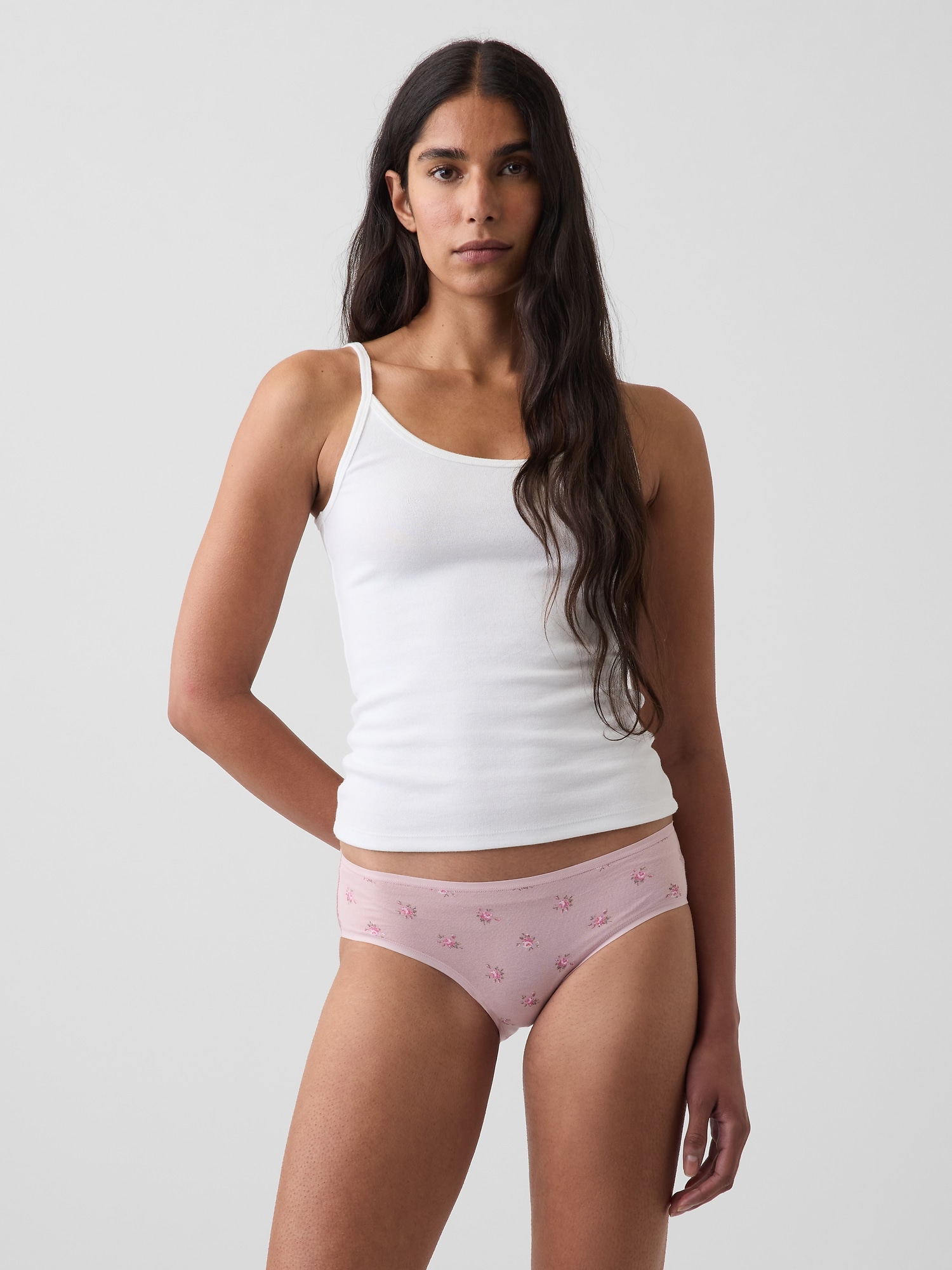 Gap Softest Organic Stretch Cotton Hipster In Pink Floral