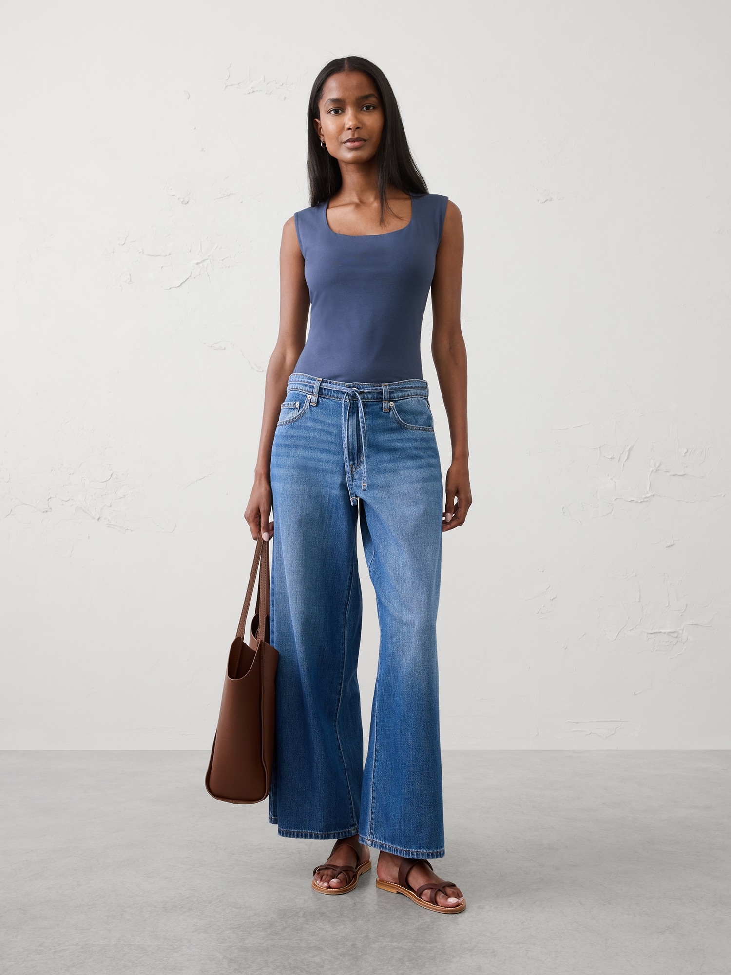 Soft Stretch Scoop-Neck Top