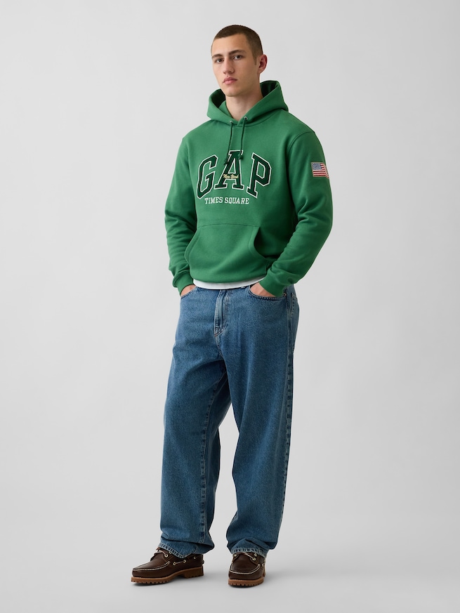ヴィンテージソフト GAP NYタイムズスクエア リラックスフィットパーカー-1