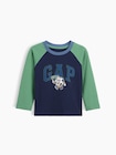 babyGap カラーブロック GAPロゴTシャツ-0