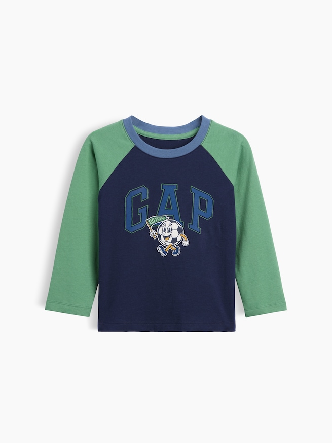 babyGap カラーブロック GAPロゴTシャツ-0