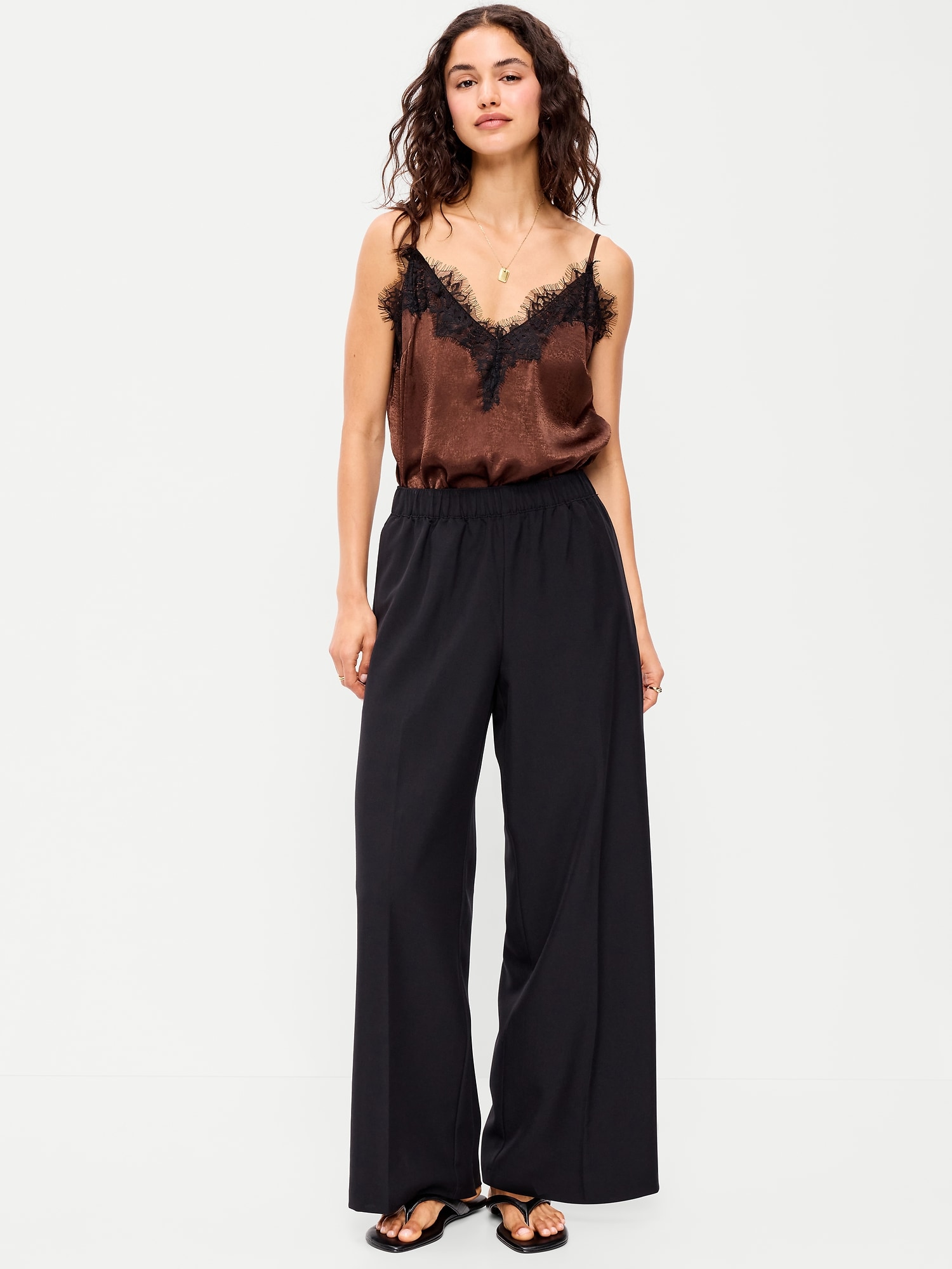 PANTALON BILLIE JAMBE LARGE À TAILLE HAUTE