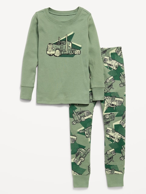 Unisex Snug-Fit Printed Pajama Set for Toddler & Baby