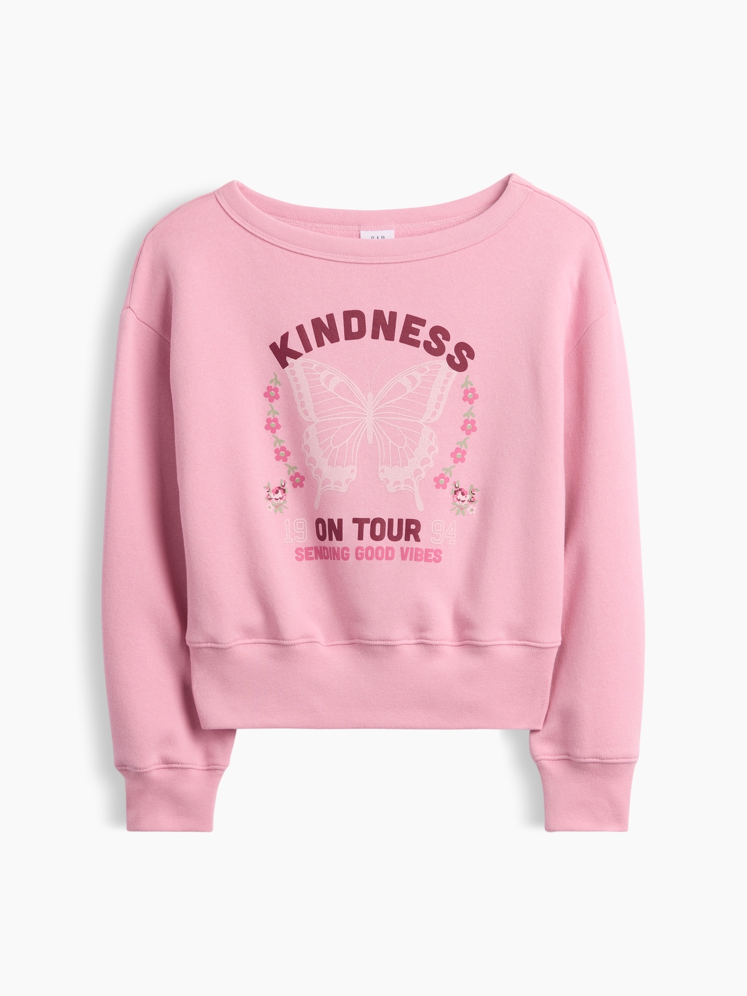 Kids Relaxed Crewneck Graphic Sweatshirt