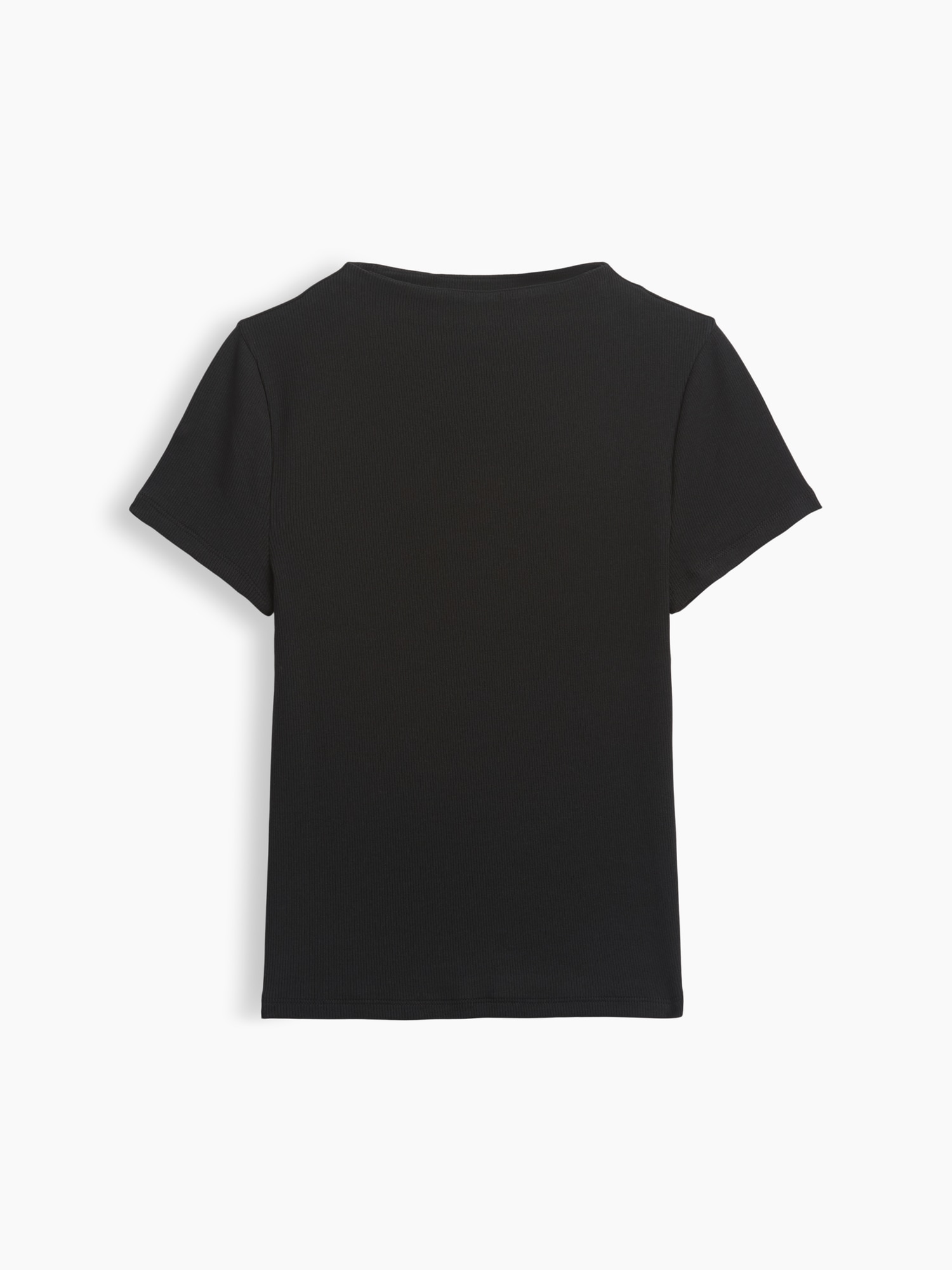 Modern Rib Mockneck Crop T-Shirt