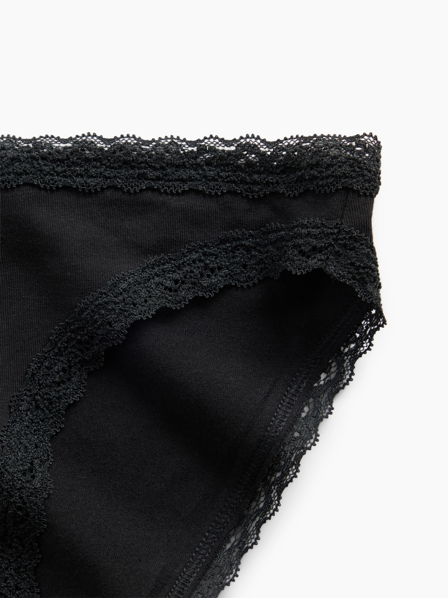 Softest Organic Stretch Cotton Lace-Trim Bikini