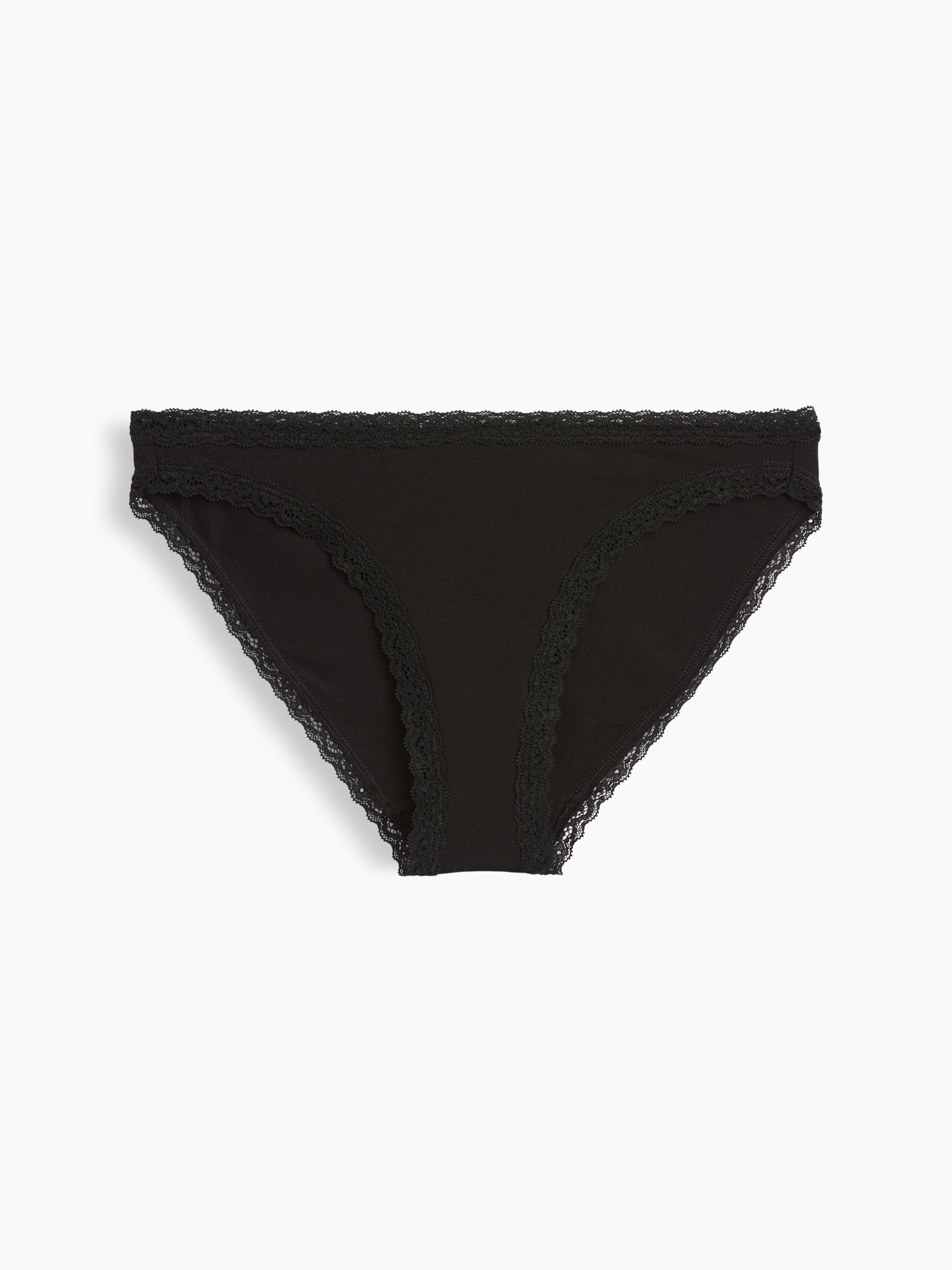 Softest Organic Stretch Cotton Lace-Trim Bikini