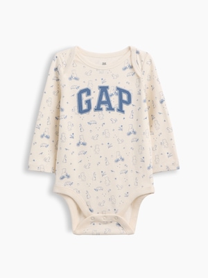 オーガニックコットン Gapロゴ ボディスーツ (ベビー)