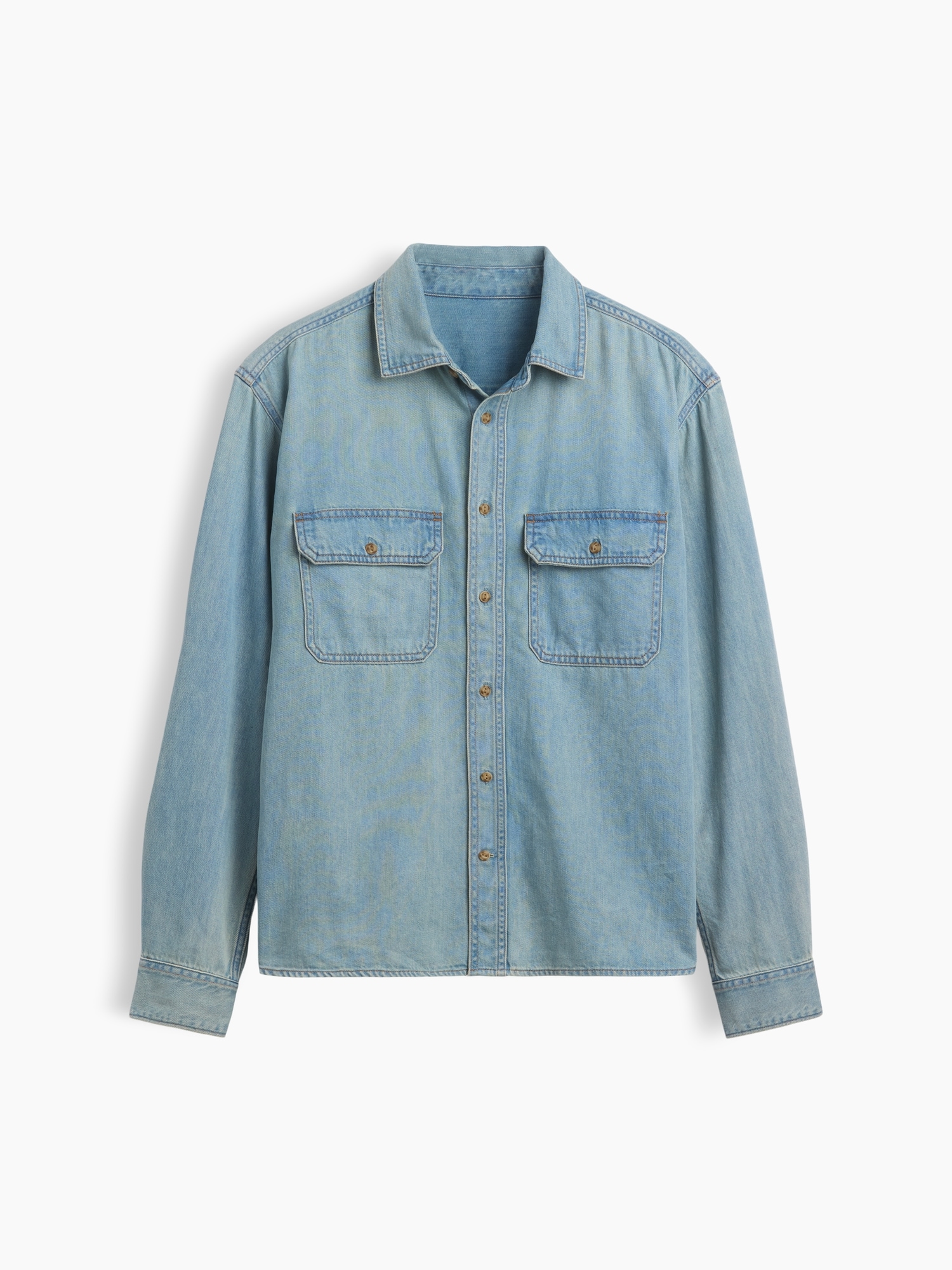 UltraSoft Denim Relaxed Utility Shirt