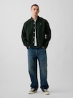 リラックスフィット クロップド ストレートヘム オックスフォードシャツ-1