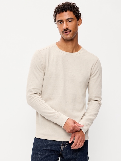 T-SHIRT RAS DU COU EN TISSU GAUFRÉ