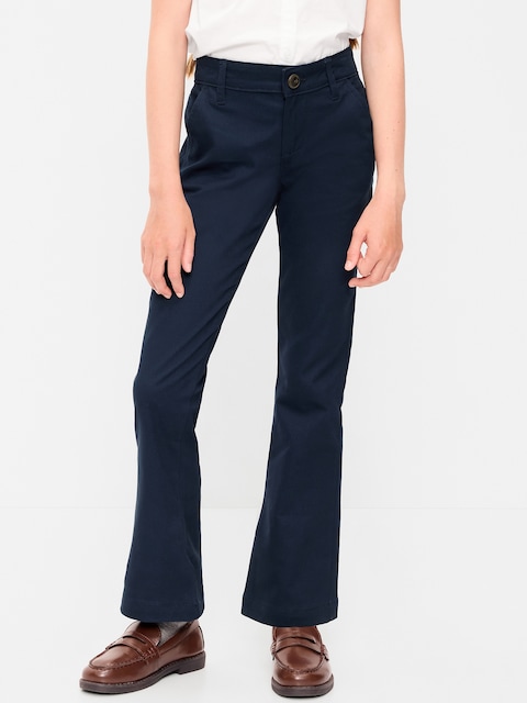 PANTALONS D'UNIFORME EXTENSIBLE EN SERGÉ POUR FILLE