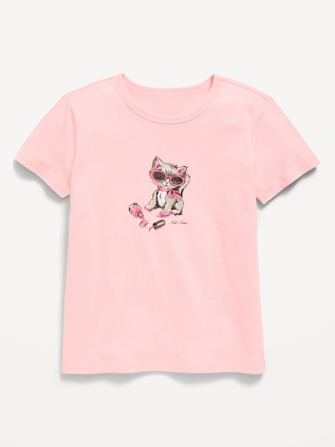 T-SHIRT À MANCHES COURTES À IMPRIMÉ POUR FILLE