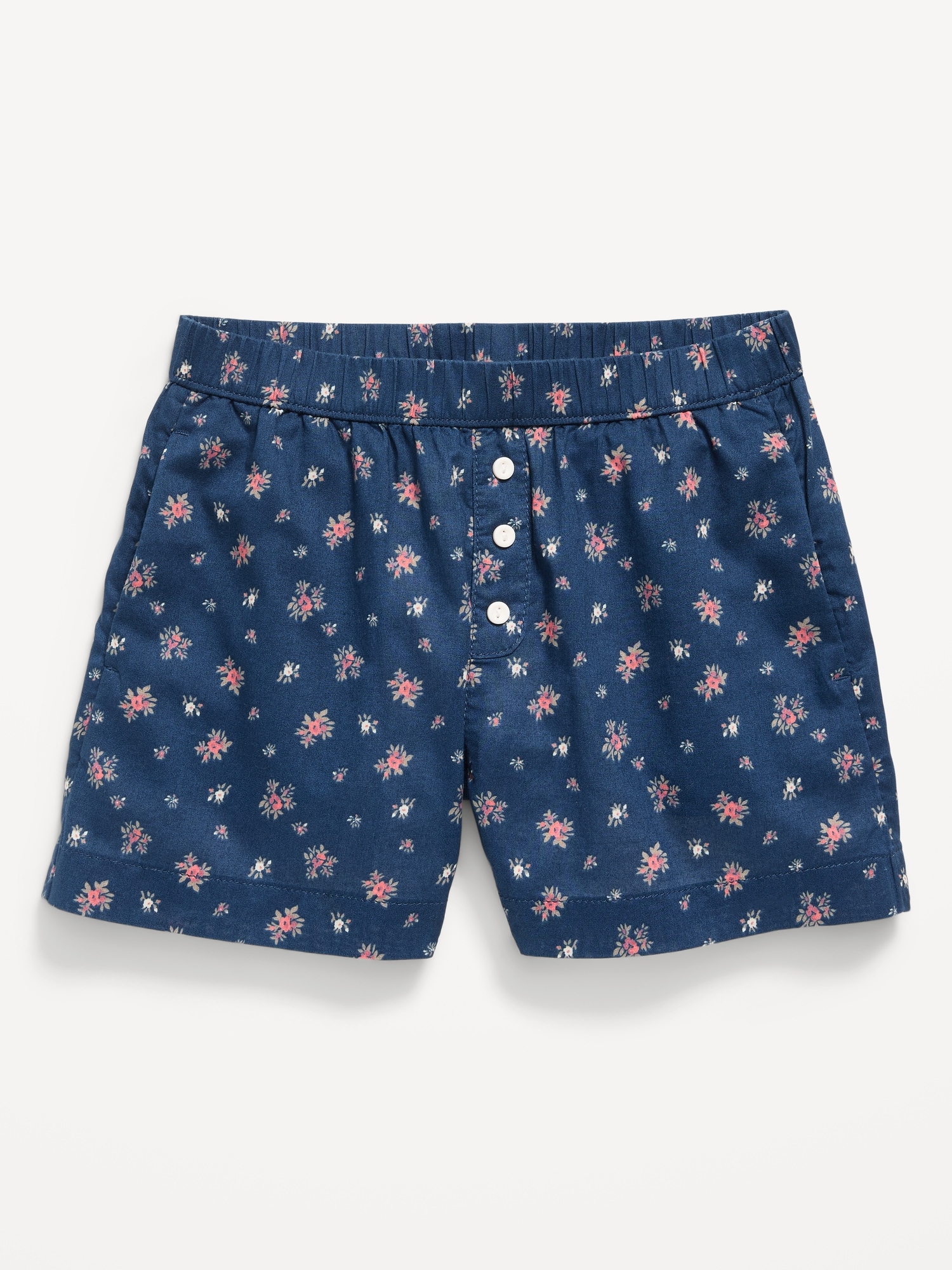 Printed Poplin Boxer Shorts for Girls