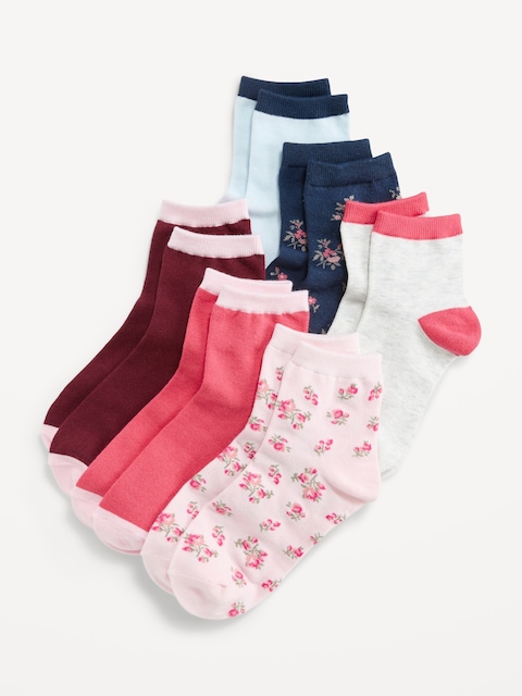 CHAUSSETTES COURTES POUR FILLE (PAQUET DE 6 PAIRES)