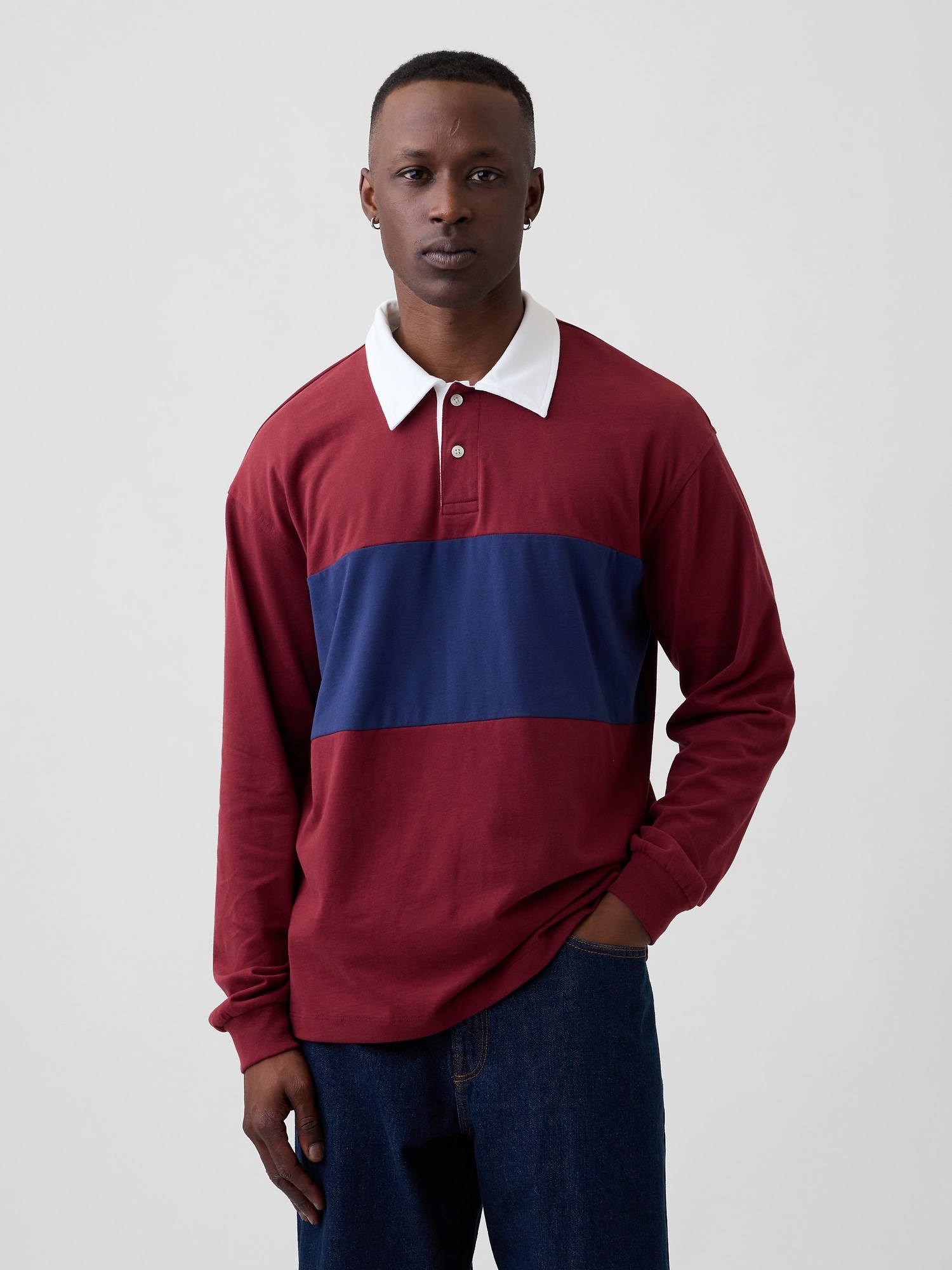Boxy Colorblock Rugby Shirt