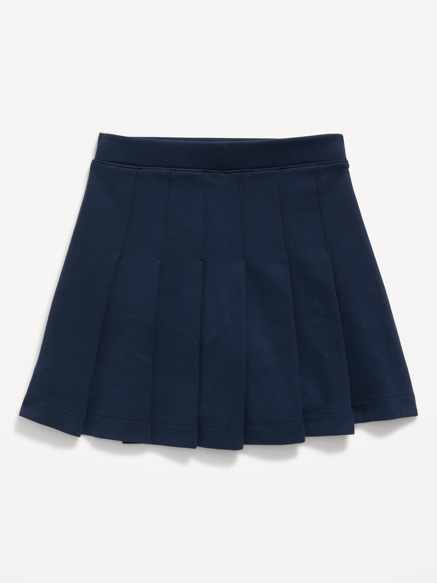 JUPE-SHORT À PLIS D'UNIFORME SCOLAIRE EN TRICOT POINT DE ROME POUR FILLE