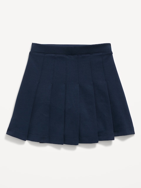 School Uniform Ponte-Knit Pleated Skort for Girls