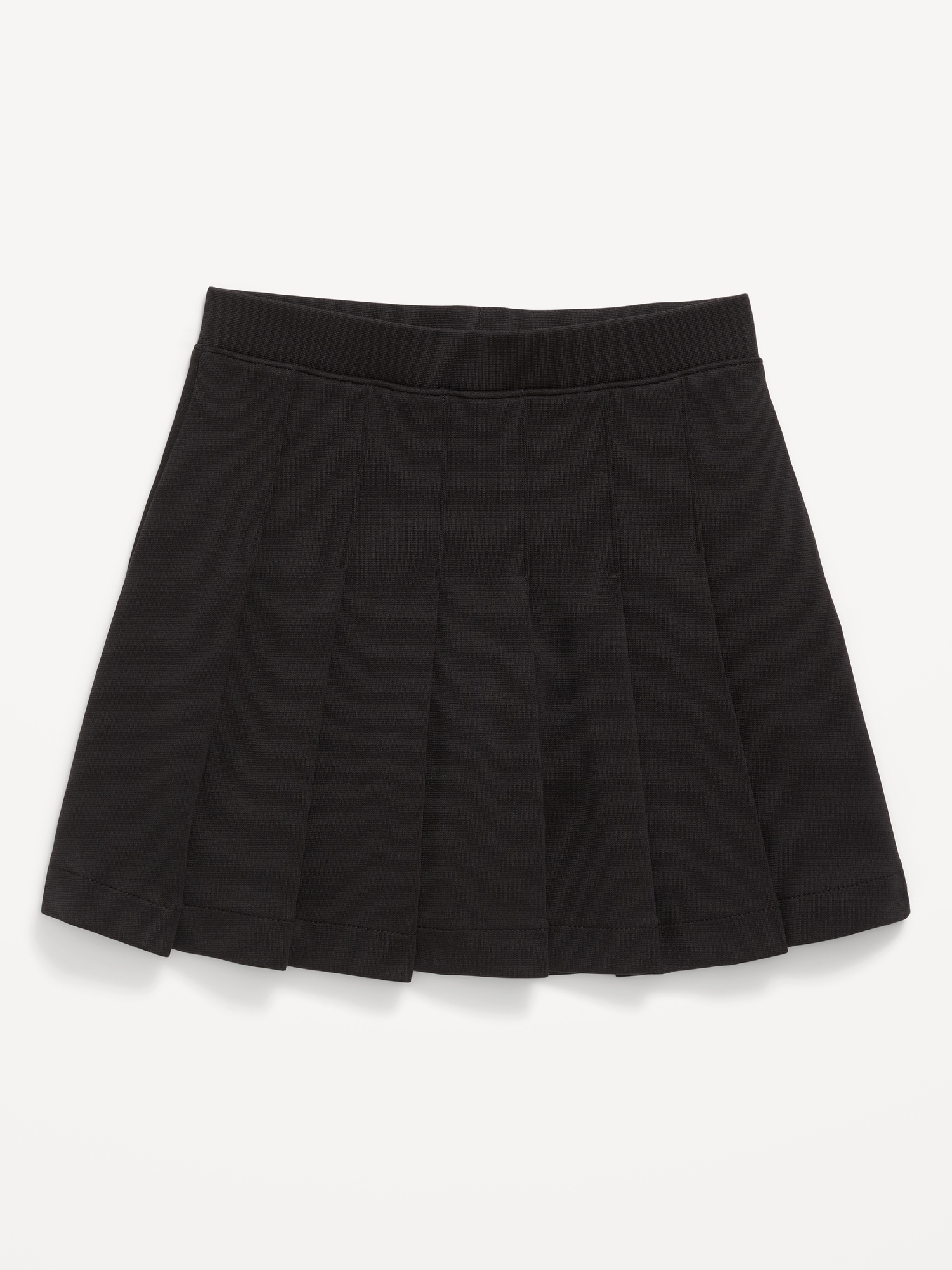 JUPE-SHORT À PLIS D'UNIFORME SCOLAIRE EN TRICOT POINT DE ROME POUR FILLE