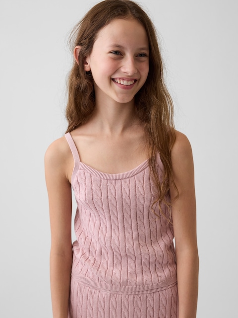 Kids Cable-Knit Sweater Cami
