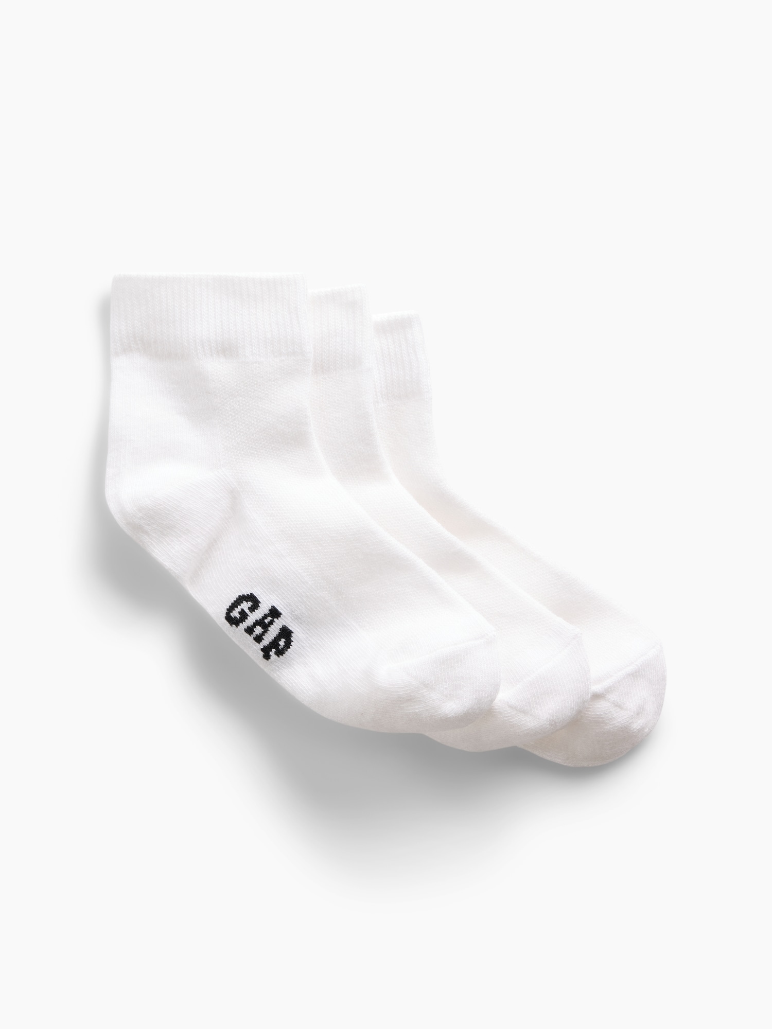 Kids Gap Logo Quarter Crew Socks (3-Pack)