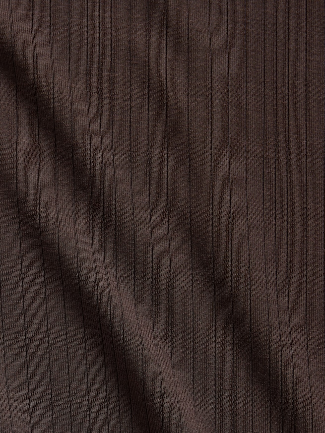 SoftMade ソフトメード モダール リブ パジャマTシャツ-3