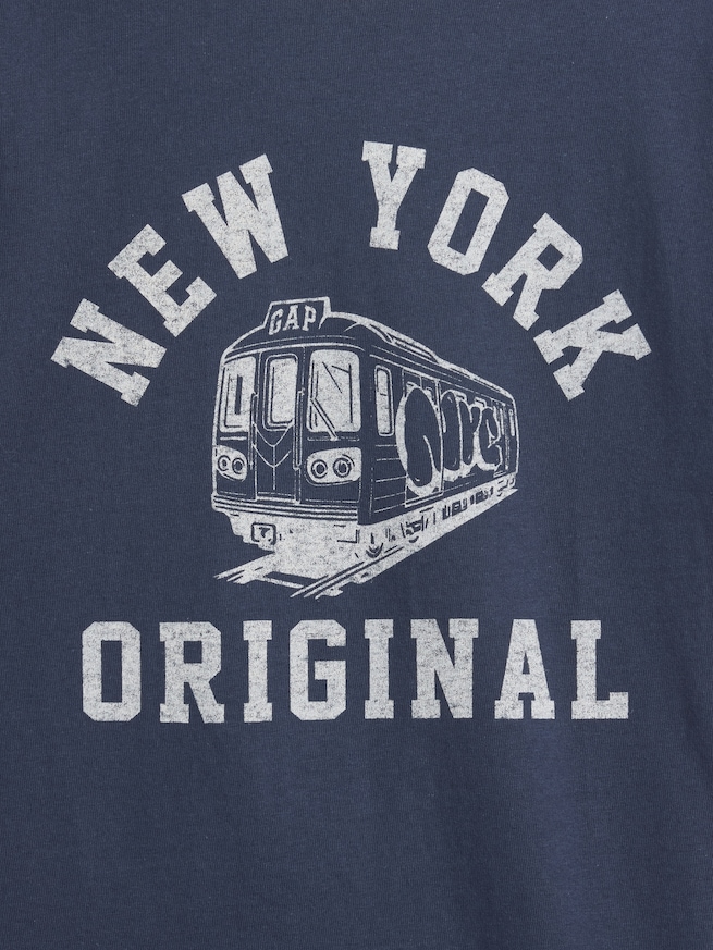 リラックスフィット New York グラフィック リンガーTシャツ (キッズ)-2