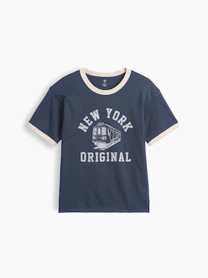 リラックスフィット New York グラフィック リンガーTシャツ (キッズ)