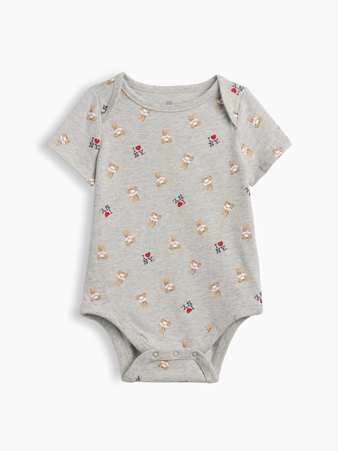 CACHE-COUCHE EN COTON BIOLOGIQUE À IMPRIMÉ « I HEART NY » DE L'OURSON BRANNAN POUR BÉBÉ