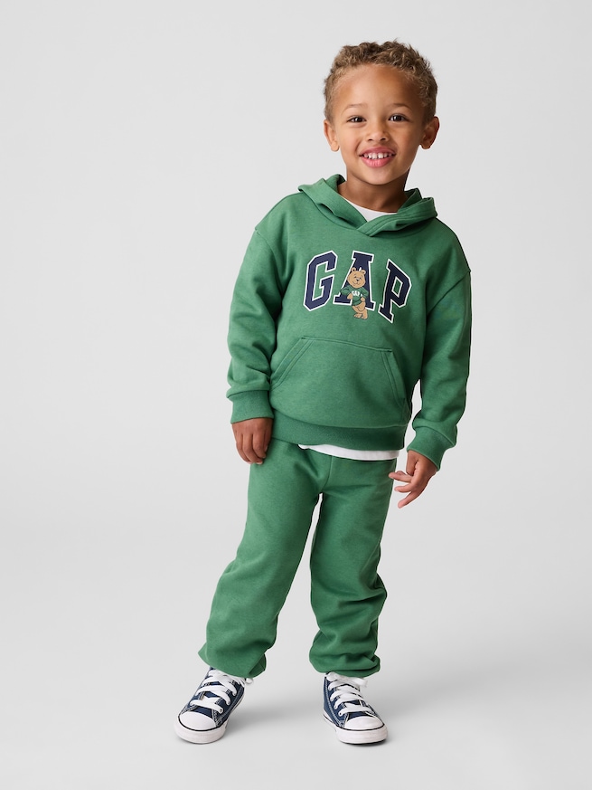 babyGap リラックスフィット フレンチテリー プルオン GAPロゴジョガーパンツ-0